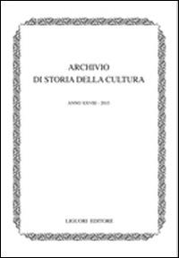 Archivio di storia della cultura (2015). Vol. 28 - copertina