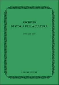 Archivio di storia della cultura (2017). Vol. 30 - copertina