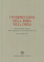 L'interpretazione della Bibbia nella Chiesa. Atti del Simposio (1999)