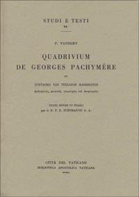 Quadrivium de Georges Pachymère - Paul Tannery - copertina