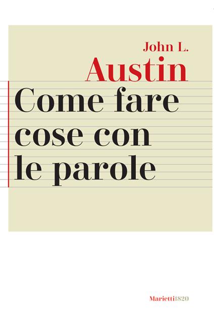 Come fare cose con le parole - John Langshaw Austin - copertina