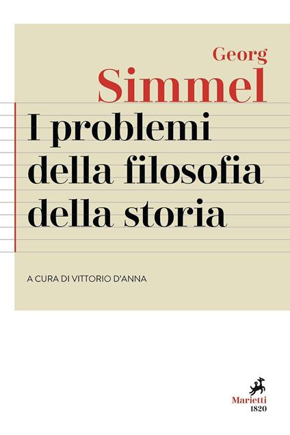 I problemi della filosofia della storia - Georg Simmel - copertina