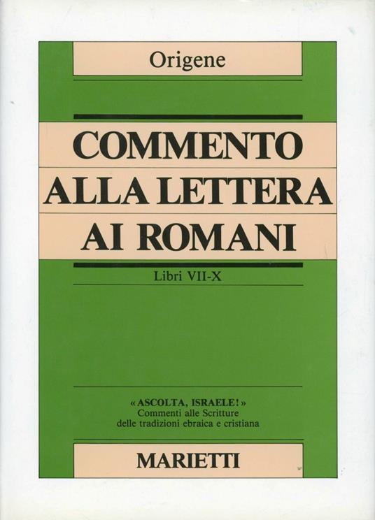 Commento alla Lettera ai Romani. Libri VII-X - Origene - copertina