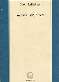 Taccuini 1950-1969 - Max Horkheimer - copertina