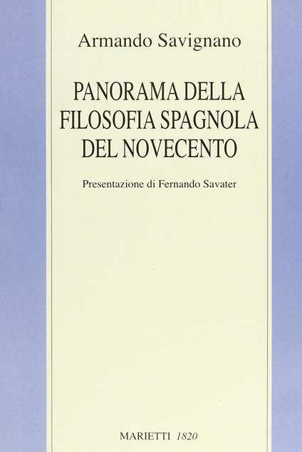 Panorama della filosofia spagnola del Novecento - Armando Savignano - copertina