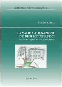 La valida alienazione dei beni ecclesiastici. Uno studio a partire daicann. 1291-1292 CIC - Sre Eifedeklla - copertina