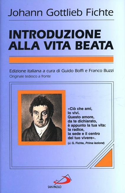 Introduzione alla vita beata. Testo tedesco a fronte - J. Gottlieb Fichte - copertina