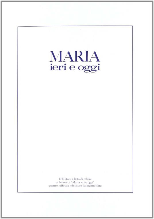 Maria ieri e oggi - copertina