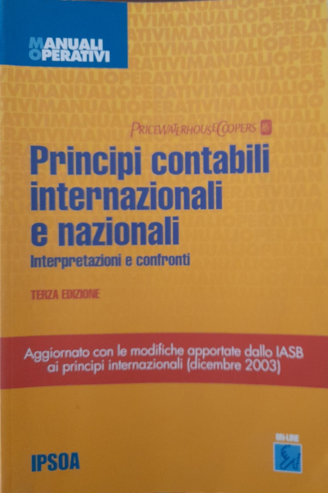 Principi contabili internazionali e nazionali