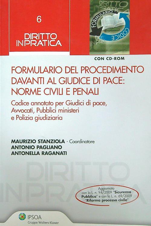 Formulario del procedimento davanti al giudice di pace. Norme civili e penali. Con CD-ROM