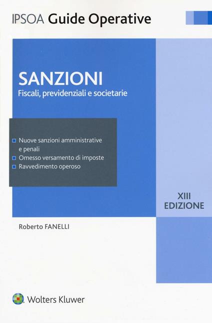 Sanzioni. Fiscali, previdenziali e societarie - Roberto Fanelli - copertina