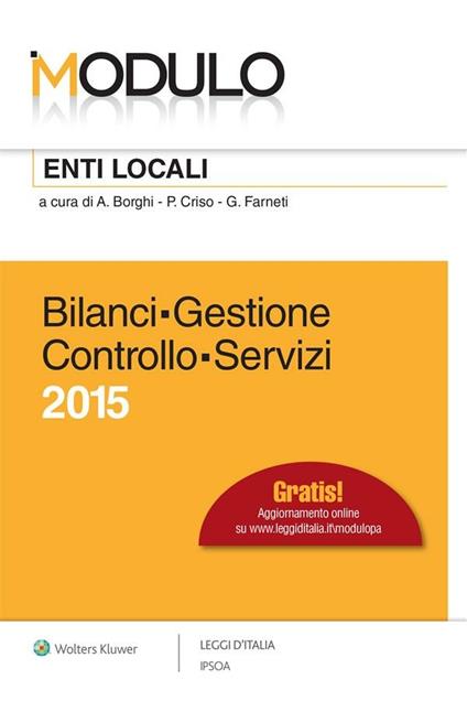 Modulo enti locali 2015. Bilanci, gestione, controllo, servizi - A. Borghi,P. Criso,G. Farneti - ebook
