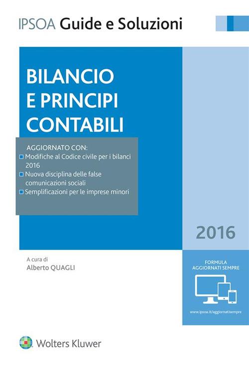 Bilancio e principi contabili 2016 - Alberto Quagli - ebook