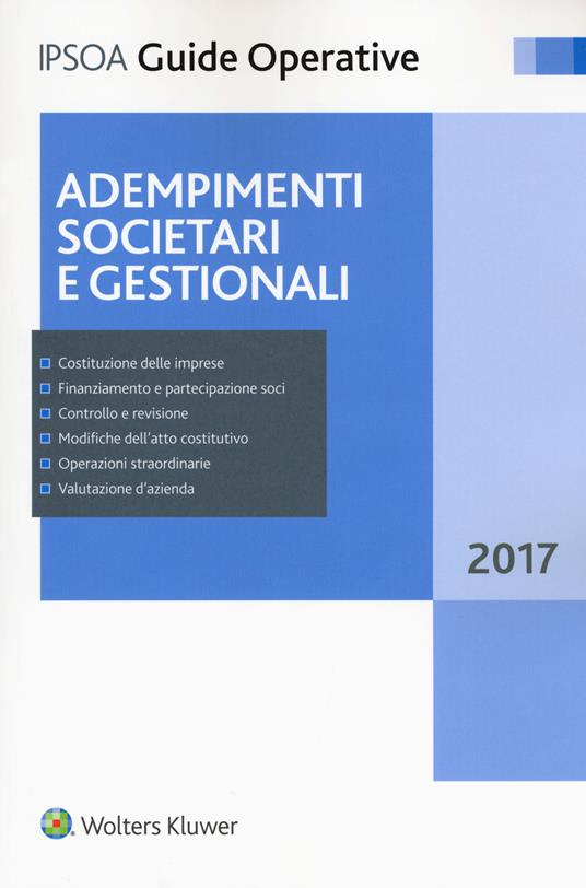 Adempimenti societari e gestionali - copertina