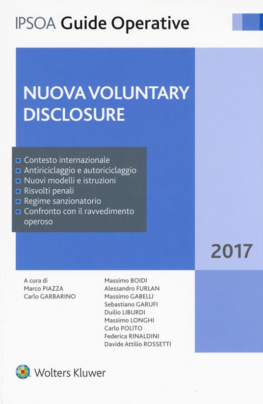 Nuova voluntary disclosure - copertina