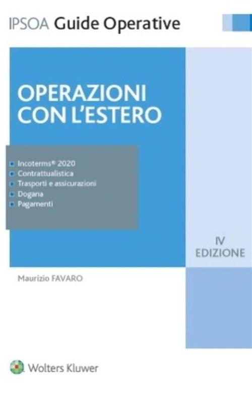 Operazioni con l'estero - Maurizio Favaro - copertina