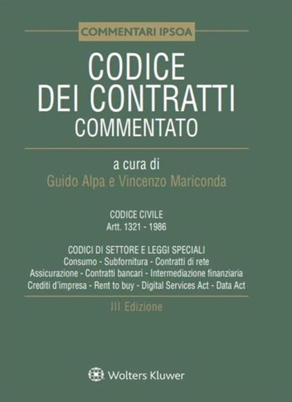 Codice dei contratti commentato - copertina