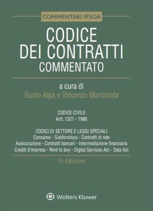 Codice dei contratti commentato - copertina