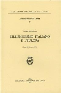 L' illuminismo italiano e l'Europa - copertina