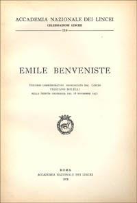 Emile Benveniste - Tristano Bolelli - copertina