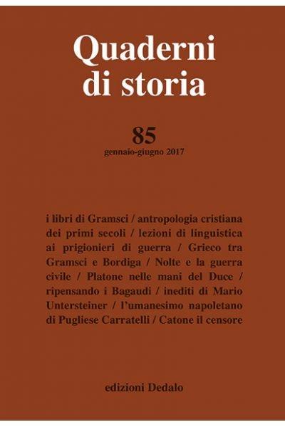 Quaderni di storia (2017). Vol. 85 - copertina