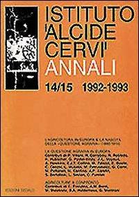 Annali Istituto Alcide Cervi (1992-1993). Vol. 14-15 - copertina