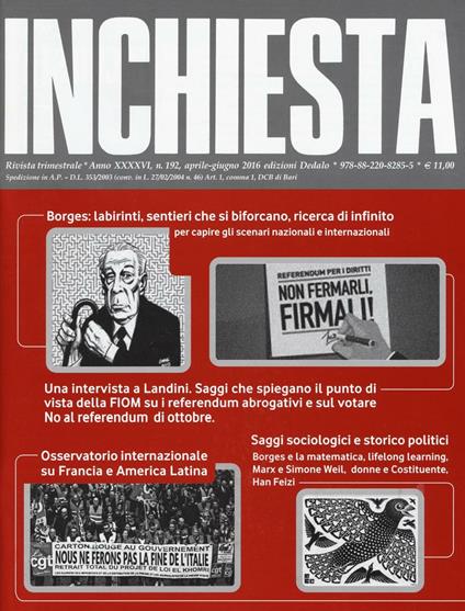 Inchiesta (2016). Vol. 192 - copertina