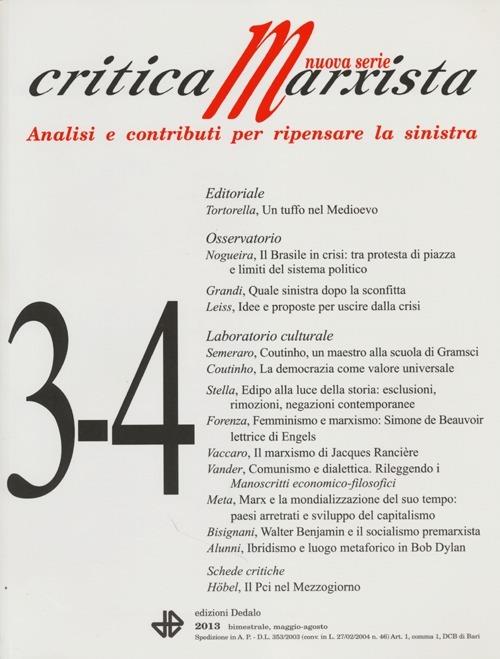 Critica marxista (2013) vol: 3-4 - copertina