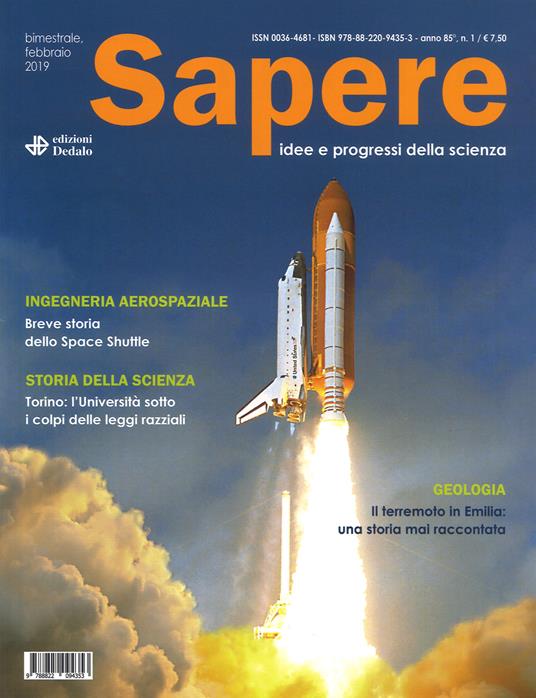 Sapere. Idee e progressi della scienza (2019). Vol. 1 - copertina