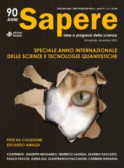 Sapere. Idee e progressi della scienza (2025). Vol. 6 - copertina