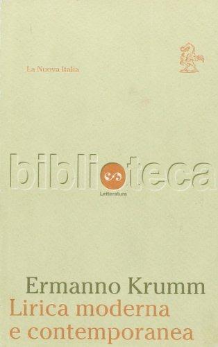 Lirica moderna e contemporanea - Ermanno Krumm - copertina