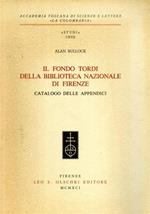 Il fondo Tordi della Biblioteca nazionale di Firenze. Catalogo delle appendici