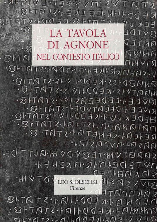 La tavola di Agnone nel contesto italico. Atti del Convegno di studio (Agnone, 13-15 aprile 1994) - copertina