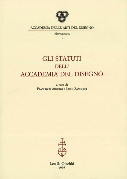 Gli statuti dell'Accademia del disegno - copertina