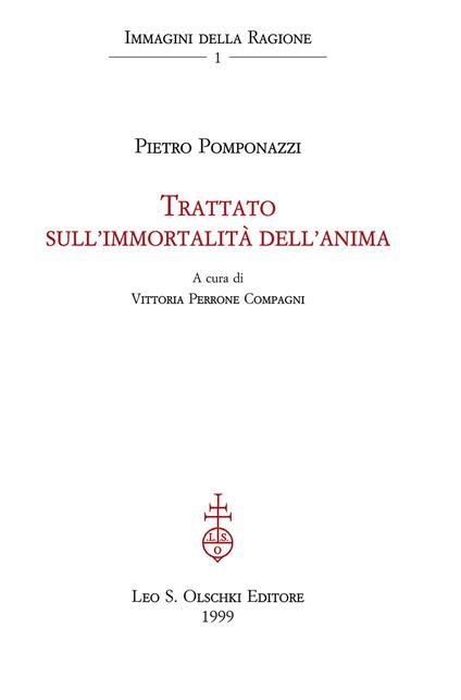 Trattato sull'immortalità dell'anima - Pietro Pomponazzi - copertina