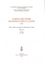 Corpus dei papiri filosofici greci e latini. Testi e lessico nei papiri di cultura greca e latina. Vol. 4/2: Tavole