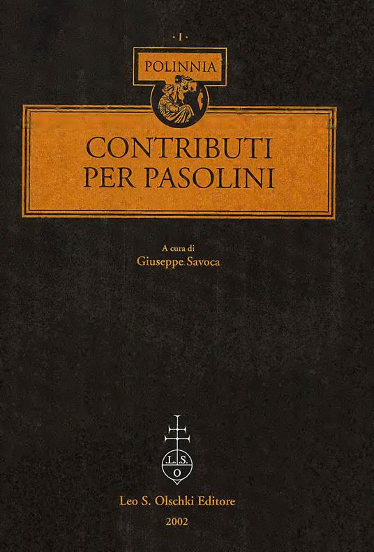 Contributi per Pasolini - copertina