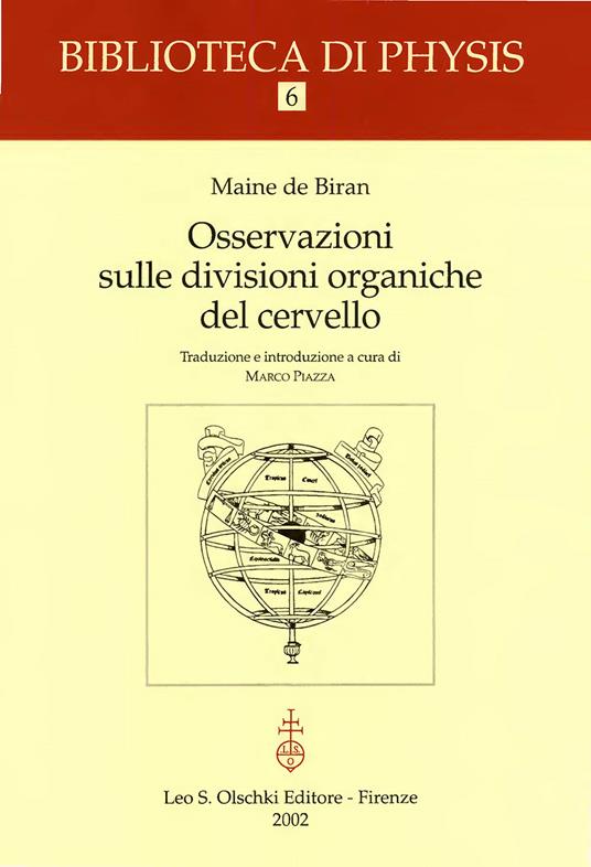 Osservazioni sulle divisioni organiche del cervello - François P. Maine de Biran - copertina