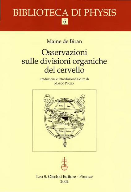 Osservazioni sulle divisioni organiche del cervello - François P. Maine de Biran - copertina