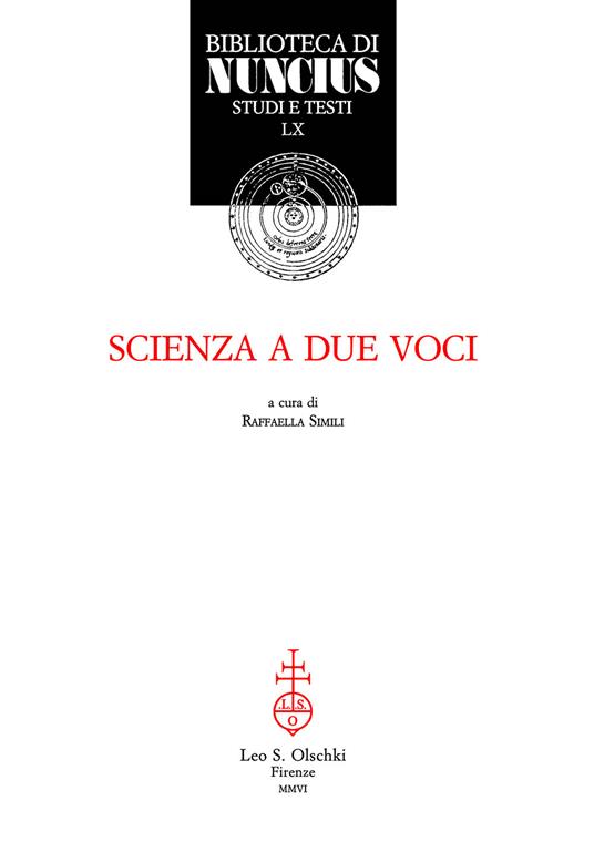 Scienza a due voci - copertina