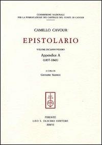 Epistolario. Vol. 19: Appendice A (1837-1843) - Camillo Cavour - copertina