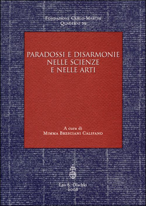Paradossi e disarmonie nelle scienze e nelle arti - copertina