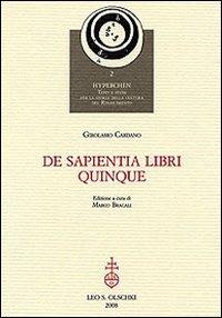 De sapientia libri quinque - Girolamo Cardano - copertina