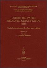 Corpus dei papiri filosofici greci e latini. Testi e lessico nei papiri di cultura greca e latina. Vol. 4/2: Galenus-Isocrates