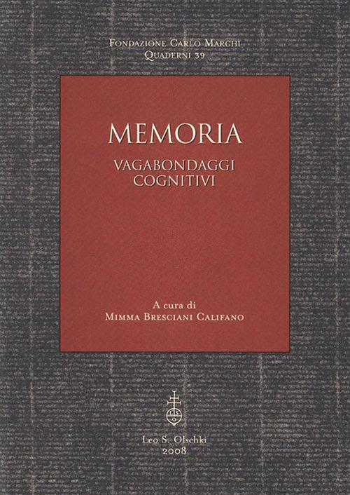 Memoria. Vagabondaggi cognitivi - copertina