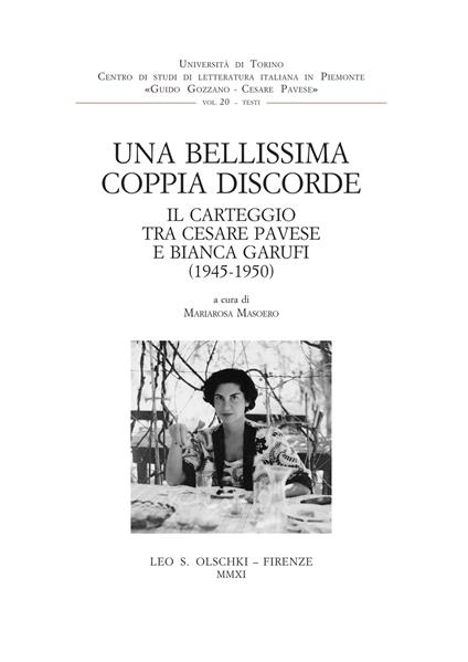 Una bellissima coppia discorde. Il carteggio tra Cesare Pavese e Bianca Garufi (1945-1950) - copertina