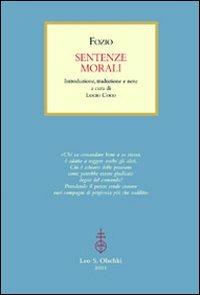 Sentenze morali. Testo greco a fronte - Fozio - copertina