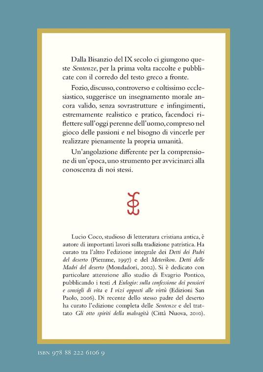 Sentenze morali. Testo greco a fronte - Fozio - 4