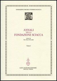 Annali della Fondazione Sciacca. Vol. 1 - copertina