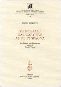 Memoriale dal carcere al re di Spagna - Giulio Genoino - copertina